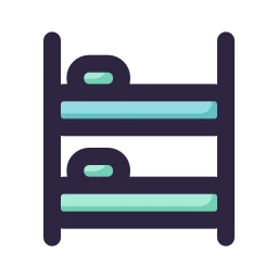 Bunk bed icon, Lineal style