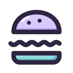Burger icon, Lineal style