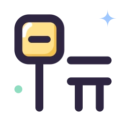 Bus stop icon, Lineal style
