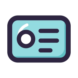 Business card icon, Lineal style