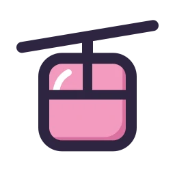Cable car icon, Lineal style