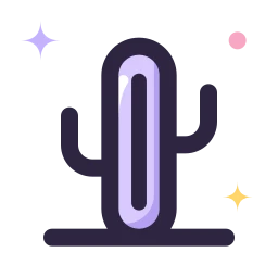 Cactus icon, Lineal style