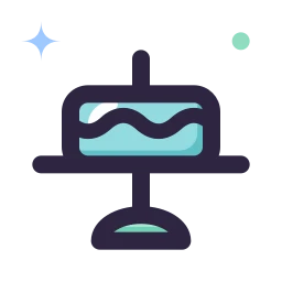 Cake stand icon, Lineal style