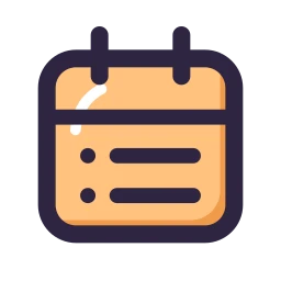 Calendar agenda icon, Lineal style