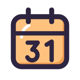 Calendar date icon, Lineal style