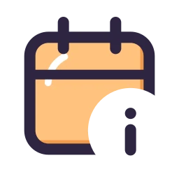 Calendar info icon, Lineal style