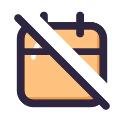 Calendar off icon, Lineal style