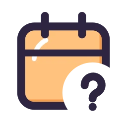 Calendar question icon, Lineal style