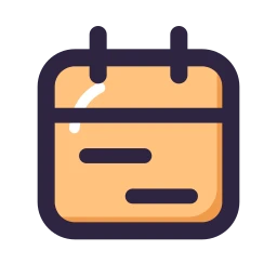 Calendar range icon, Lineal style