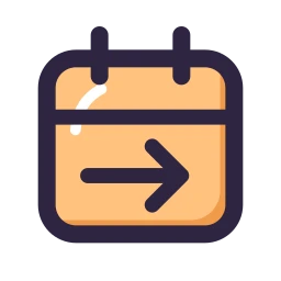 Calendar reschedule icon, Lineal style