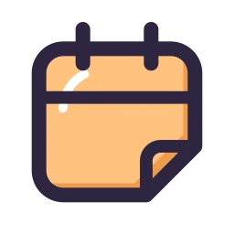 Calendar tear off icon, Lineal style