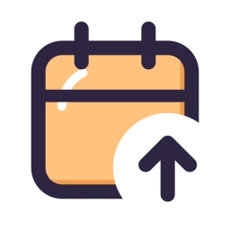 Calendar up icon, Lineal style