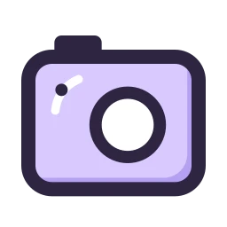 Camera retro icon, Lineal style