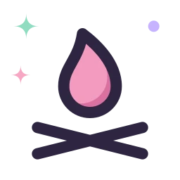 Campfire icon, Lineal style
