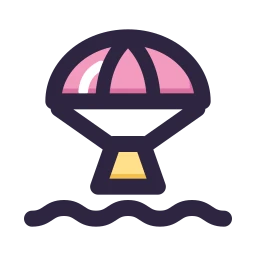Capsule splashdown icon, Lineal style