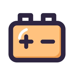 Car battery icon, Lineal style
