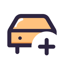 Car plus icon, Lineal style