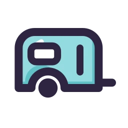 Caravan icon, Lineal style
