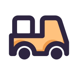 Cargo rickshaw icon, Lineal style