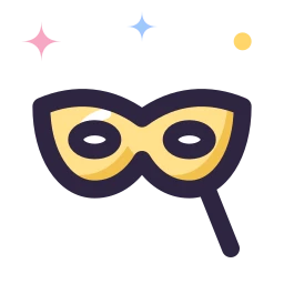 Carnival mask icon, Lineal style