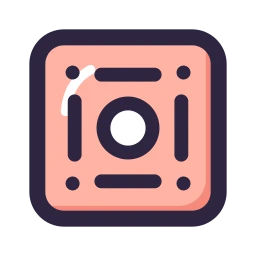 Carrom board icon, Lineal style