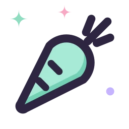Carrot icon, Lineal style