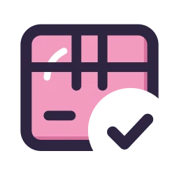 Carton box check icon, Lineal style
