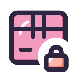 Carton box lock icon, Lineal style