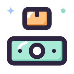 Cash on delivery icon, Lineal style