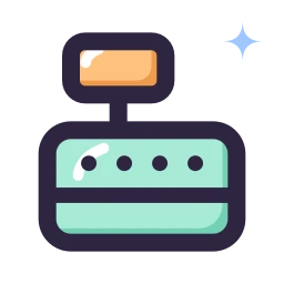 Cash register icon, Lineal style
