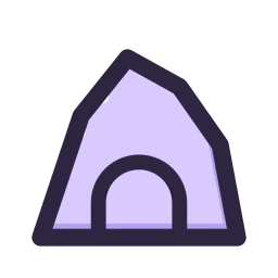 Cave icon, Lineal style