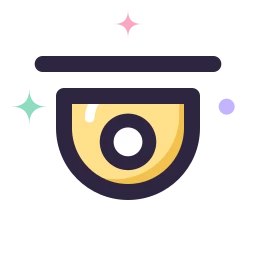 Cctv dome icon, Lineal style