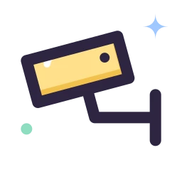 Cctv icon, Lineal style
