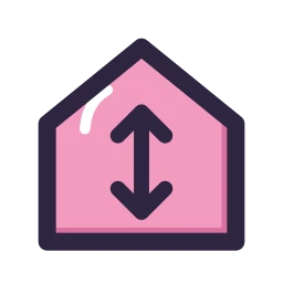 Ceiling height icon, Lineal style