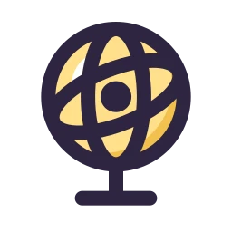 Celestial sphere icon, Lineal style