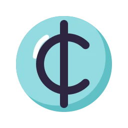 Cent sign icon, Lineal style