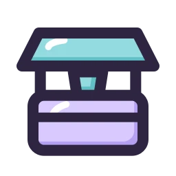 Chai stall icon, Lineal style