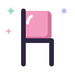 Chair icon, Lineal style