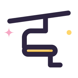 Chairlift icon, Lineal style