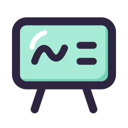 Chalkboard icon, Lineal style