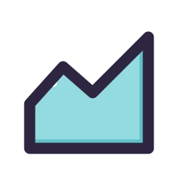 Chart area icon, Lineal style
