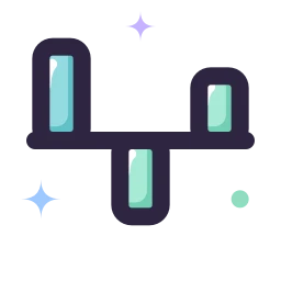 Chart bar diverging icon, Lineal style