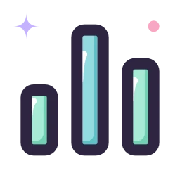 Chart bar icon, Lineal style