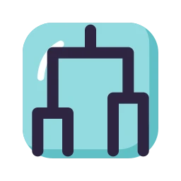 Chart dendrogram icon, Lineal style