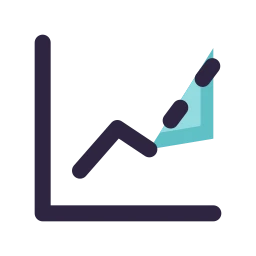 Chart forecast icon, Lineal style
