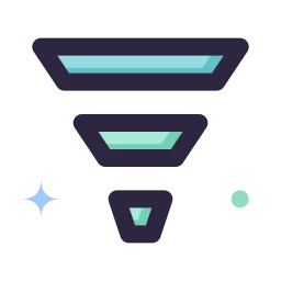 Chart funnel icon, Lineal style