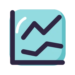 Chart line multi icon, Lineal style