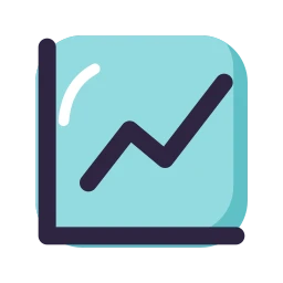 Chart line icon, Lineal style