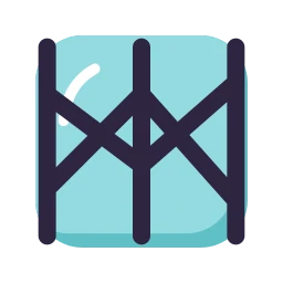 Chart parallel icon, Lineal style