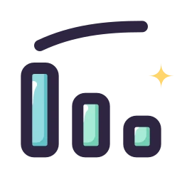 Chart pareto icon, Lineal style